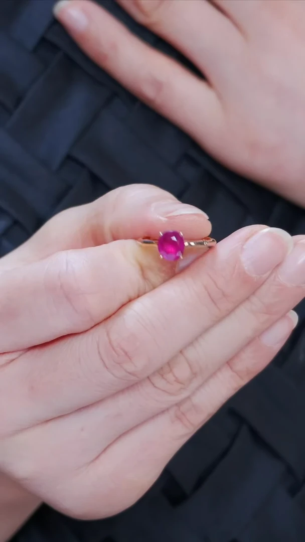 碧玺戒指18K金镶嵌44【】