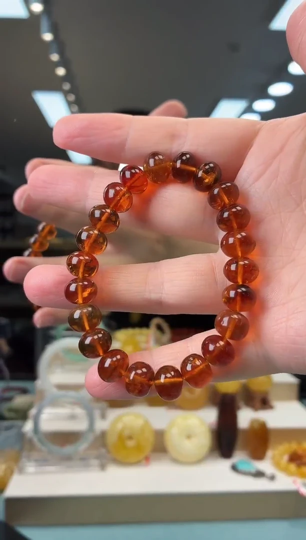 手串琥珀未镶嵌手串10+