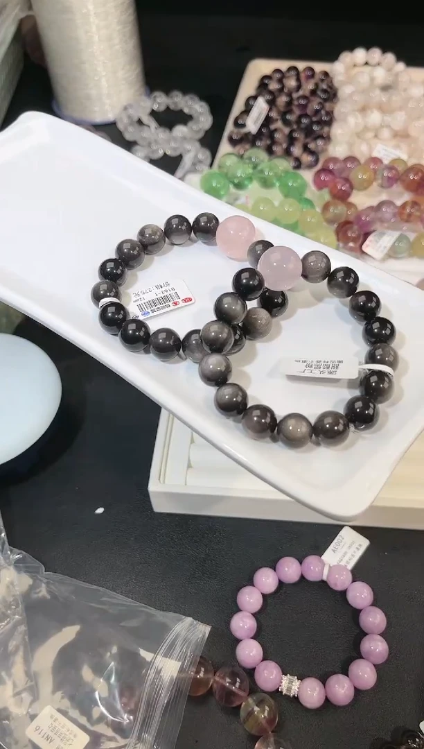 水晶手链未镶嵌多样性发一甜酷黑粉