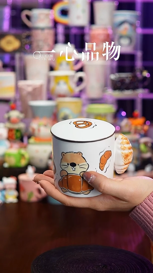 杯子瓷S94景德镇手工手绘杯子摆件