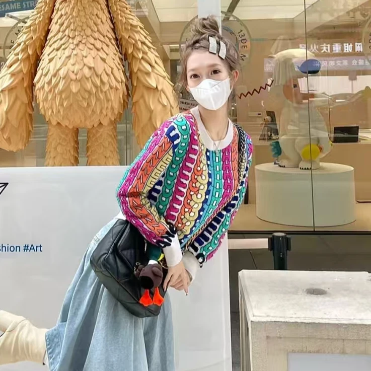 未使用 Chanel/香奈儿 圆领链条针织衫 多色/34