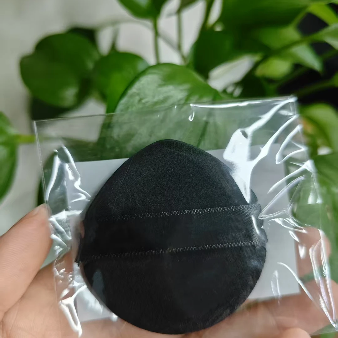 【言言分享纳思】黑色水滴形粉扑替换干湿两用