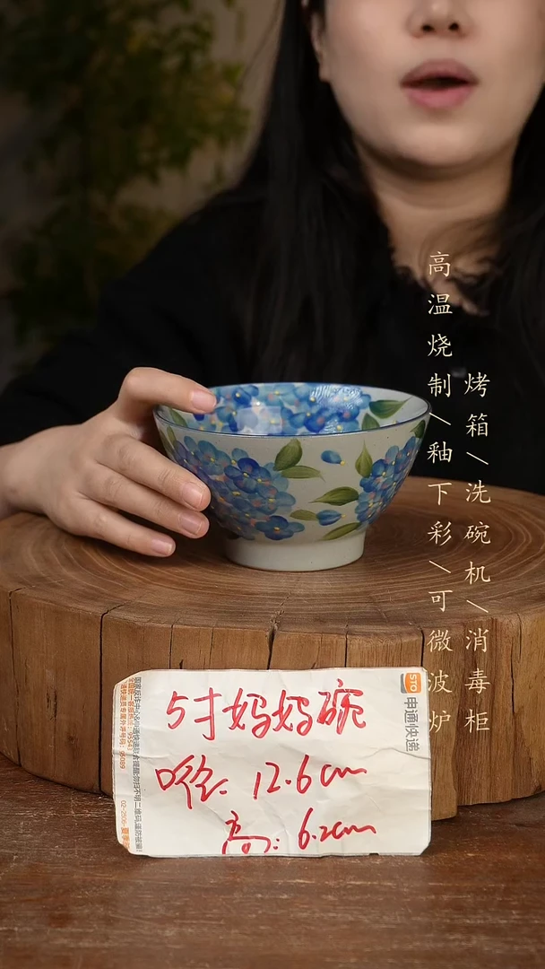碗瓷景德镇手工手绘高温瓷釉下彩