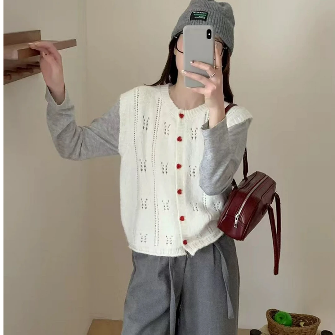 秋季独特超好看女士开衫针织马甲女款时髦洋气2025新款背心上衣