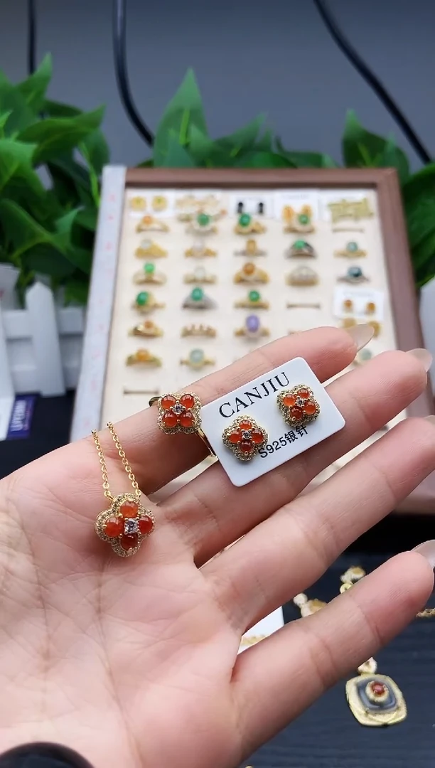 银S925镶嵌戒指翡翠12