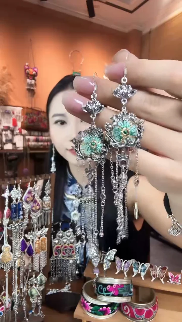 刺绣纯手工民族风耳环