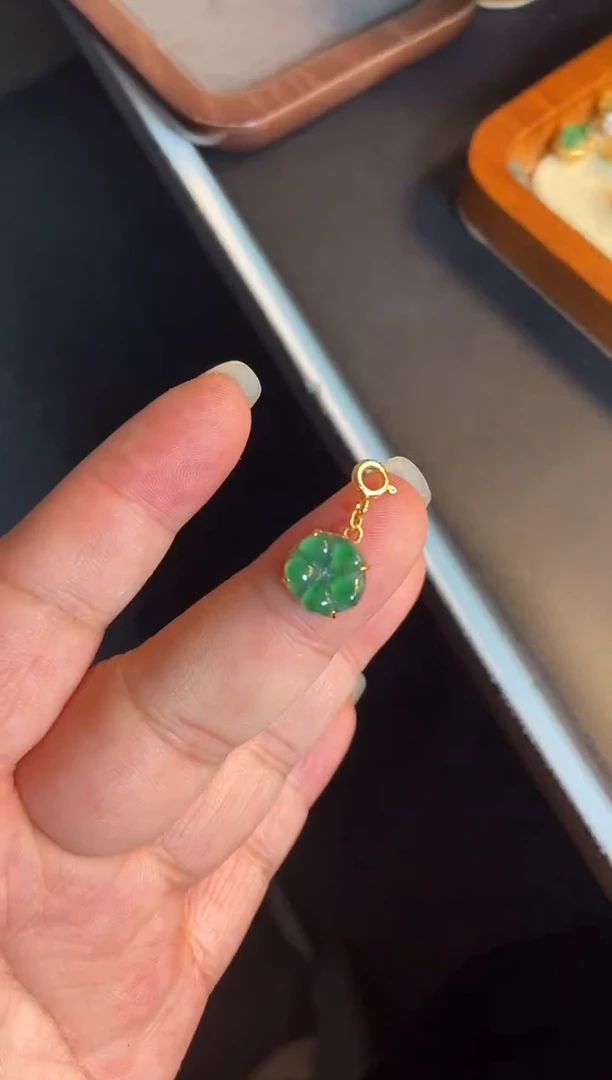 吊坠(不含链)银S925镶嵌翡翠1