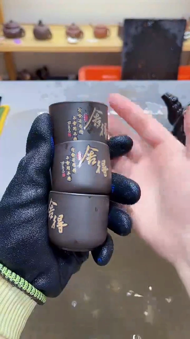 茶壶紫砂舍得客杯3个