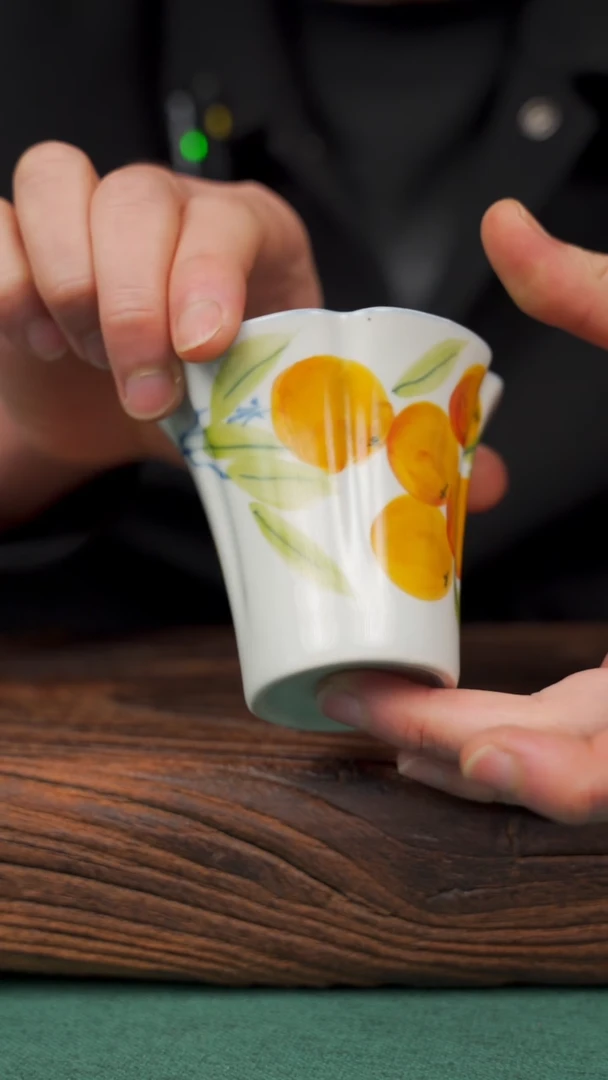 瓷片26寻一缕瓷香杯釉下手工手绘瓷器