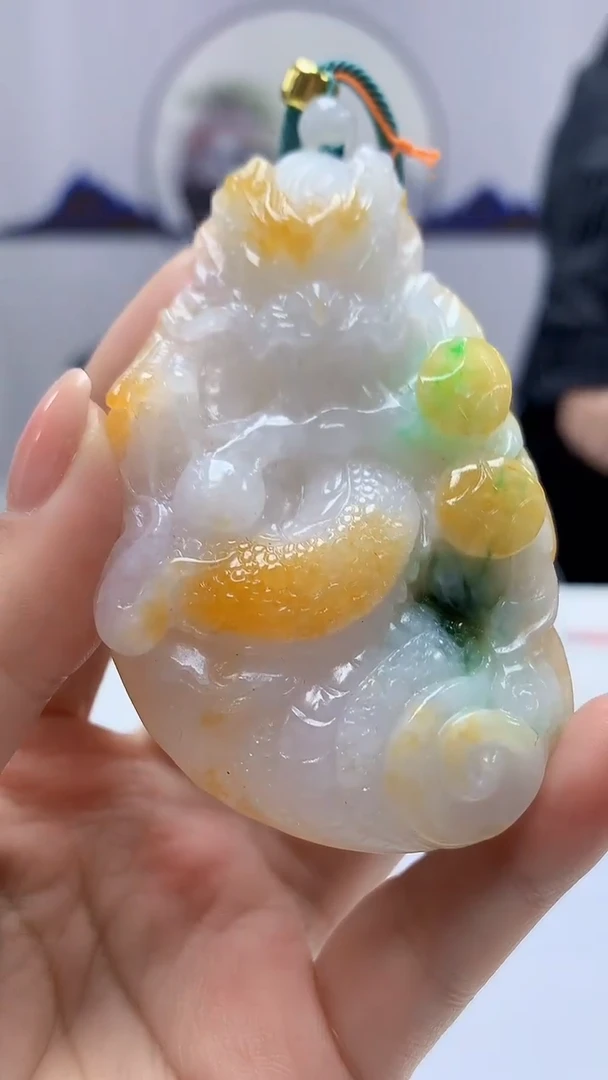 【闪购商品】定制翡翠未镶嵌5153ms-毛货42龙牌