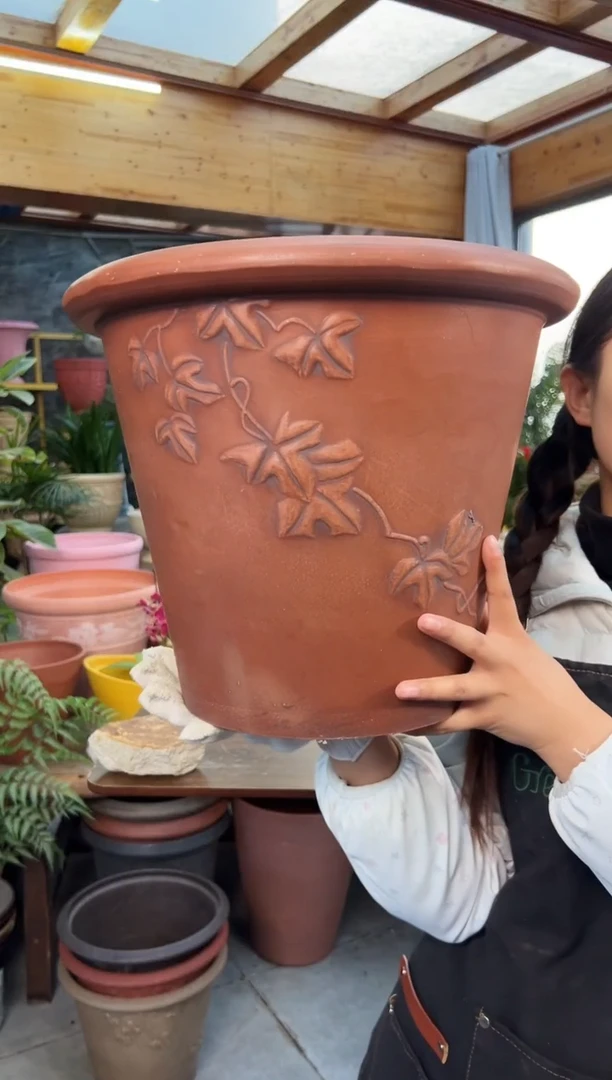 35.5*29/陶土双色/浮雕叶子外贸尾单/09A35