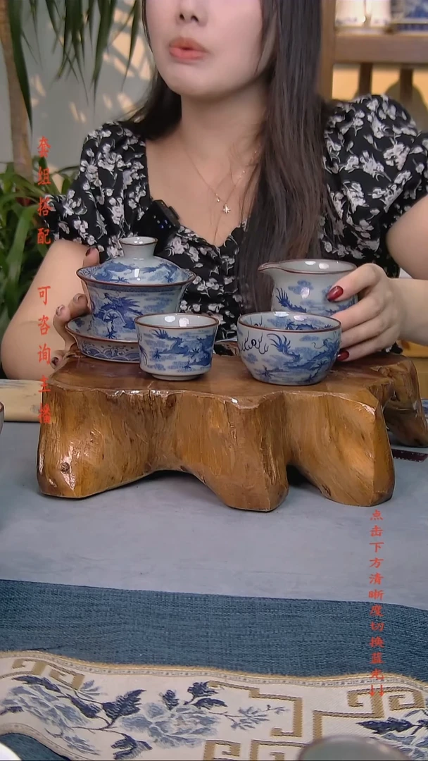 简装家用款4件套 老陶泥开片纹陶瓷茶具