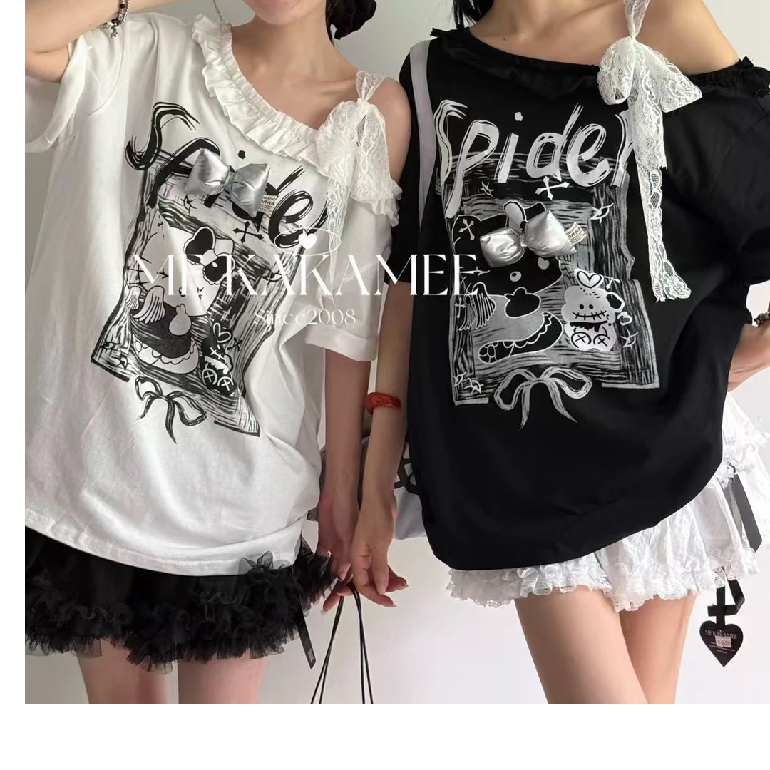 Phm夏季新款Kt斜肩半袖上衣TYH 2866