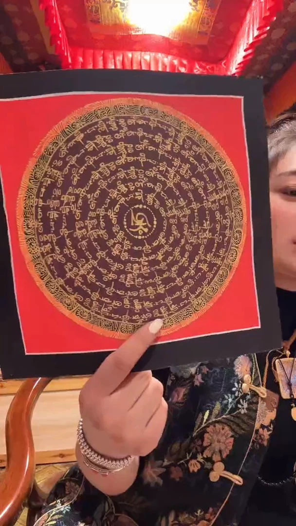 吊坠观老师的房子-热贡纯手绘唐卡