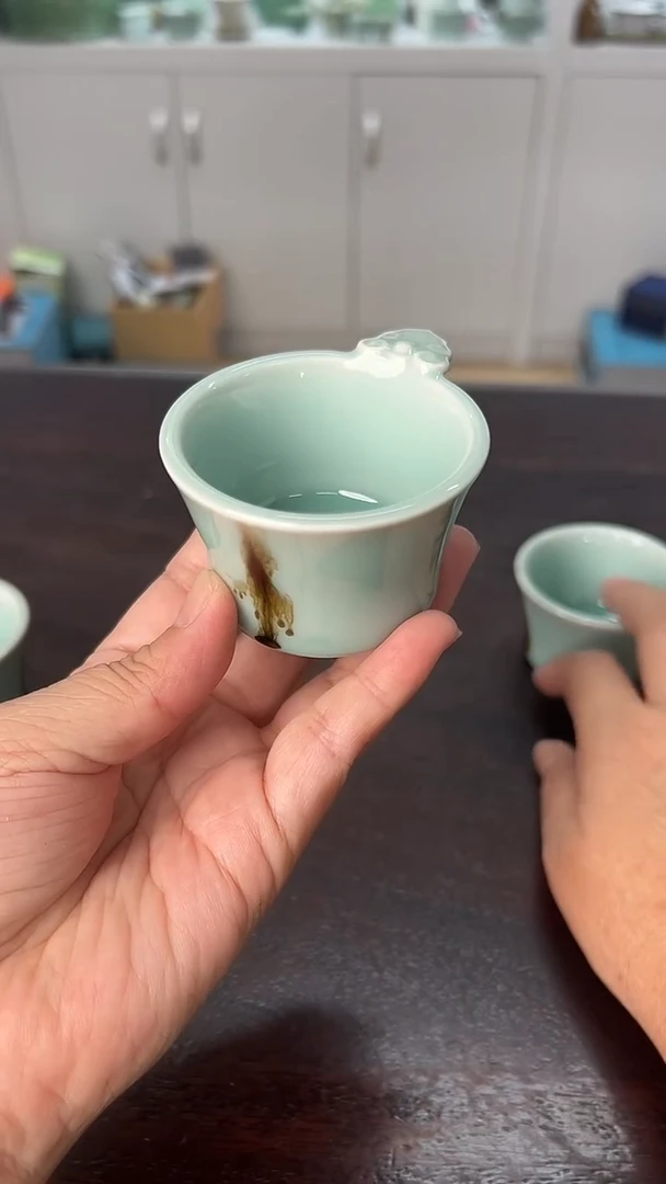 龙泉云间青瓷小米茶器