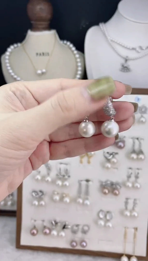 合金耳饰淡水珍珠白*?033