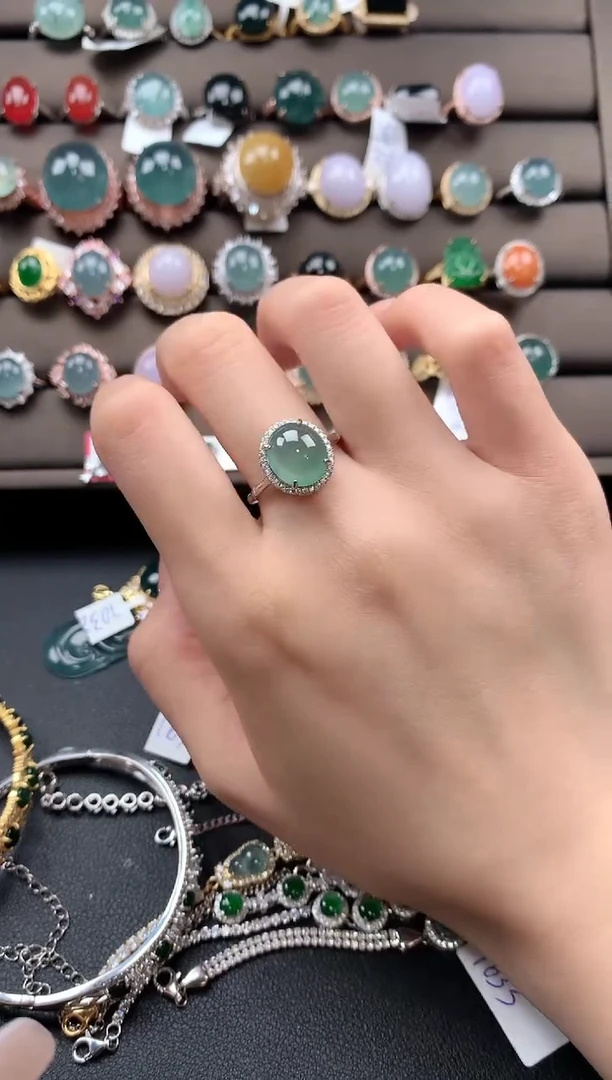 【闪购商品】翡翠戒指银S925镶嵌34324