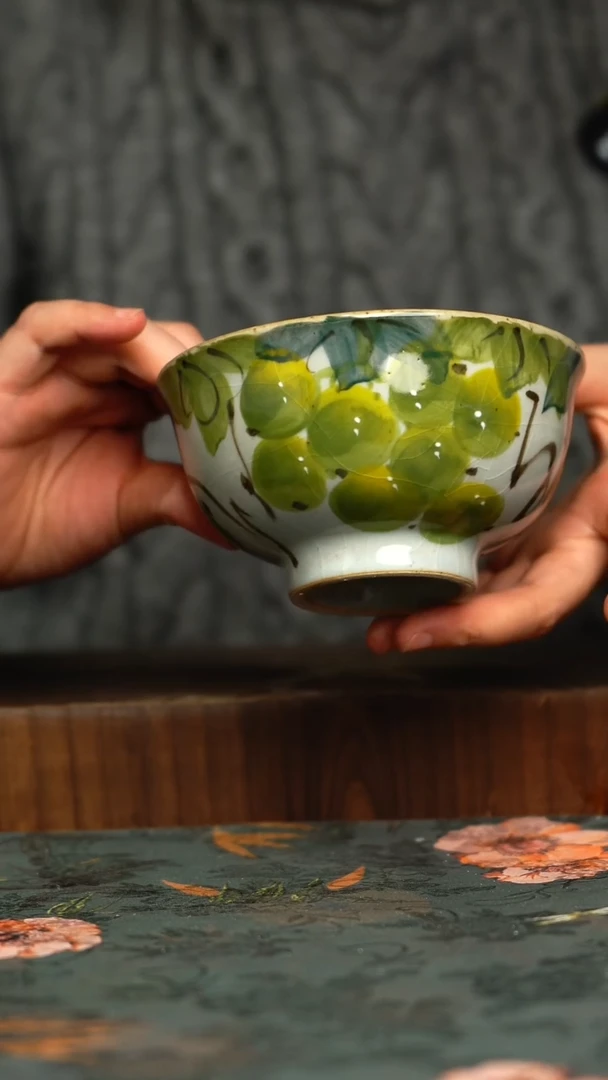 杯釉下彩手工手绘同款陶器