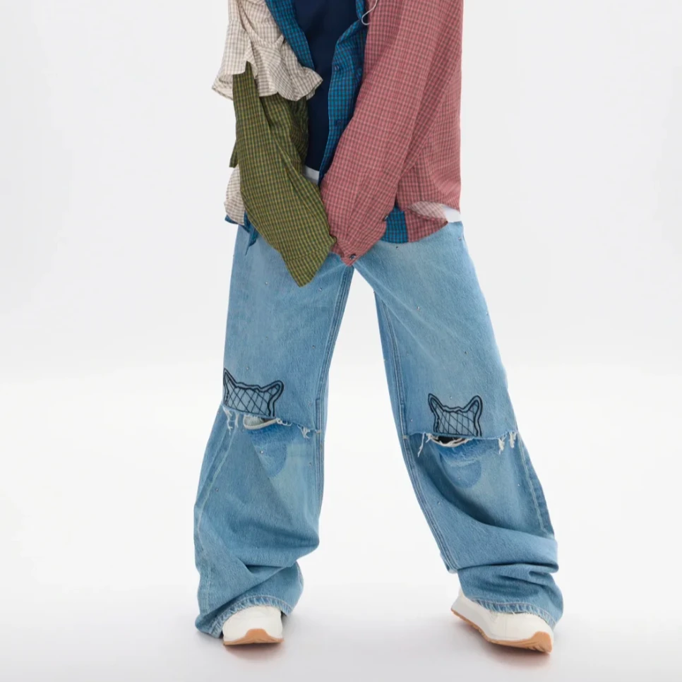 MQ 割破牛仔长裤 6252510205005