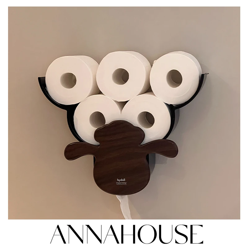 ANNAHOUSE厕所纸巾盒洗手间壁挂式客厅纸巾卷纸架HN