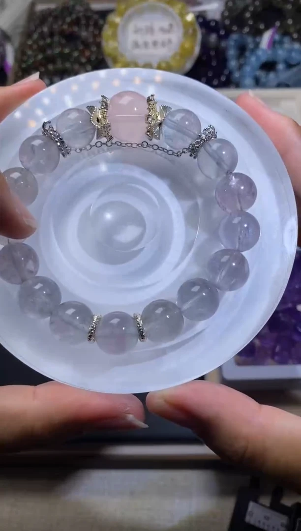 未镶嵌手串水晶萤石粉水diy