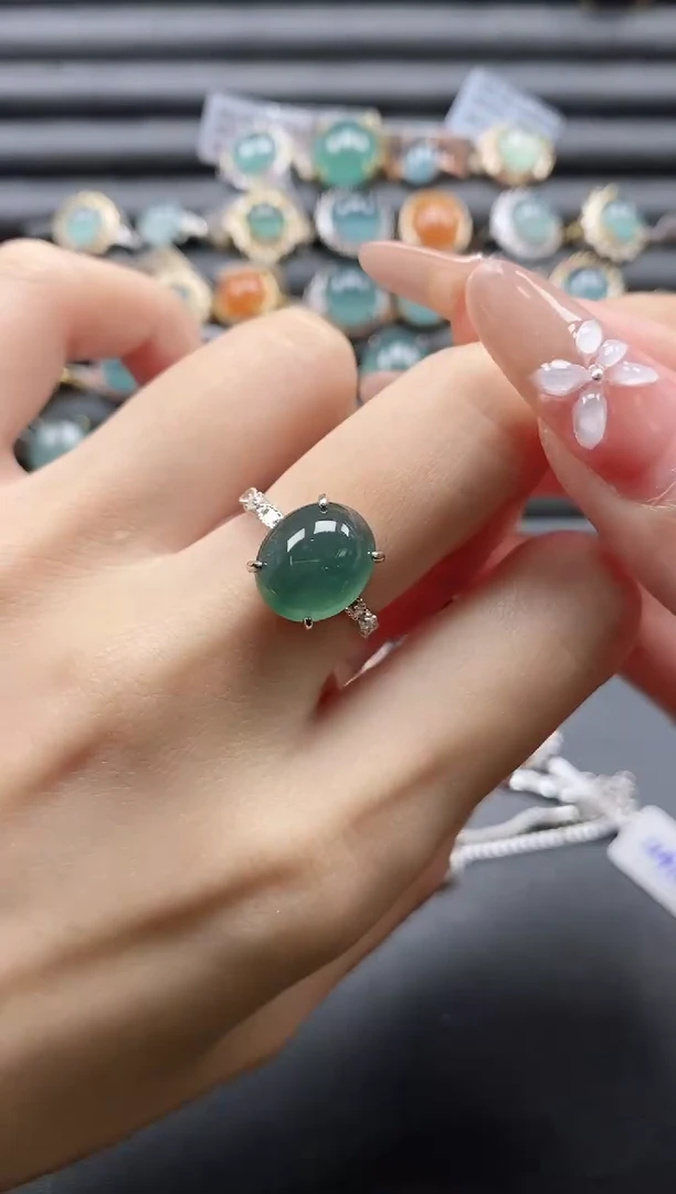 【闪购商品】翡翠戒指银S925镶嵌1111