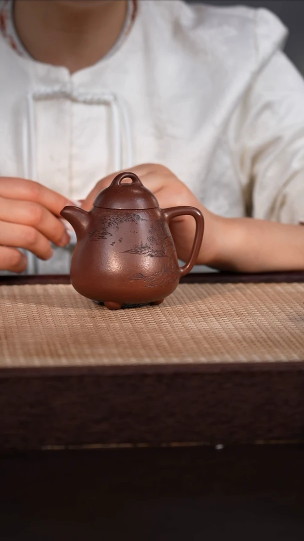 茶壶紫砂紫玉金砂 220cc