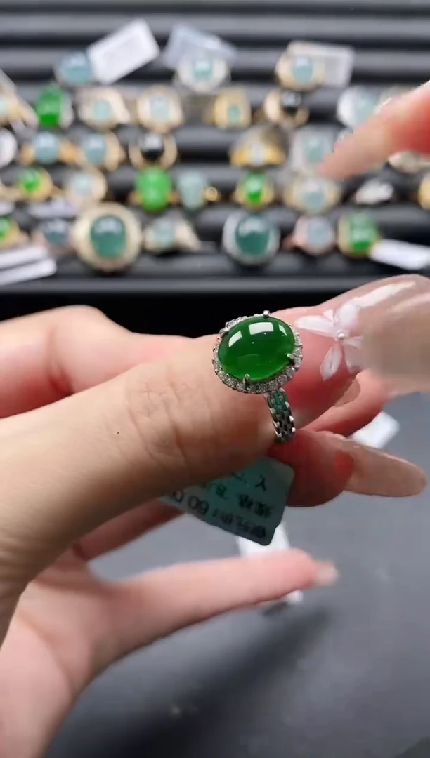 【闪购商品】翡翠戒指银S925镶嵌1111