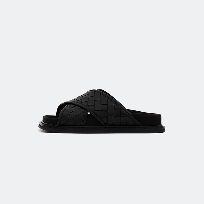 SONDERPLAN编织穆勒鞋进口小牛皮拖鞋包头勃肯拖鞋