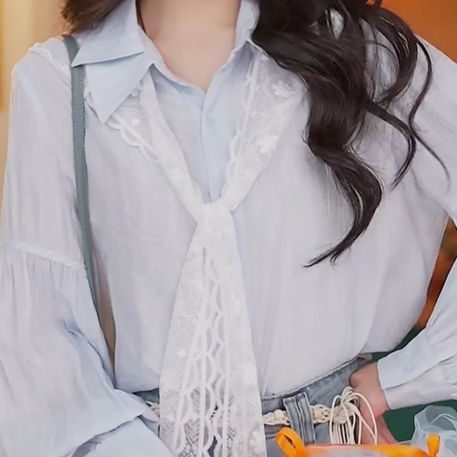 丁佳欣港风复古纯色蕾丝时尚休闲披肩女装DK0725310