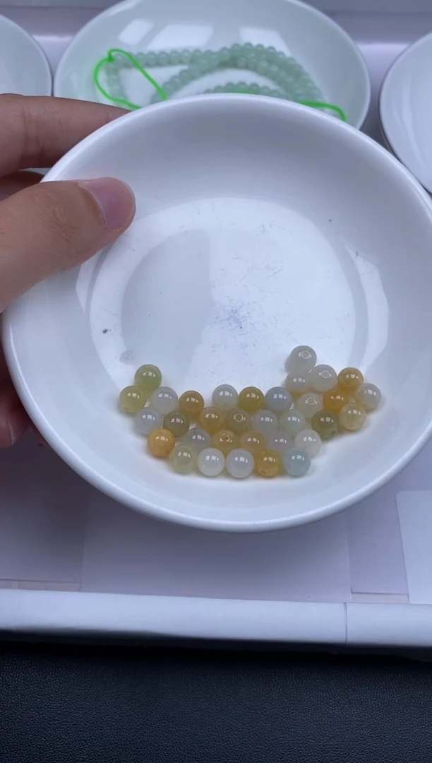 颈饰未镶嵌翡翠贞城散珠批发DIY编制