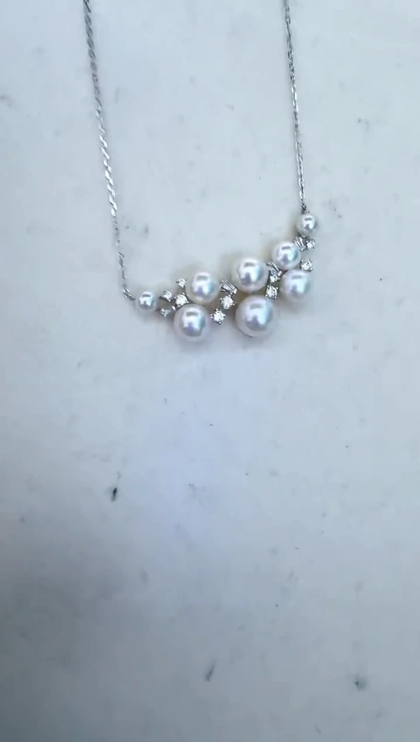 【闪购商品】海水珍珠颈饰银S925镶嵌套链