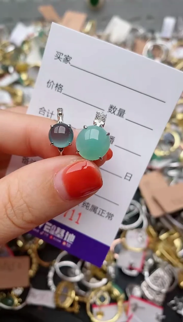 银S925镶嵌戒指翡翠.711