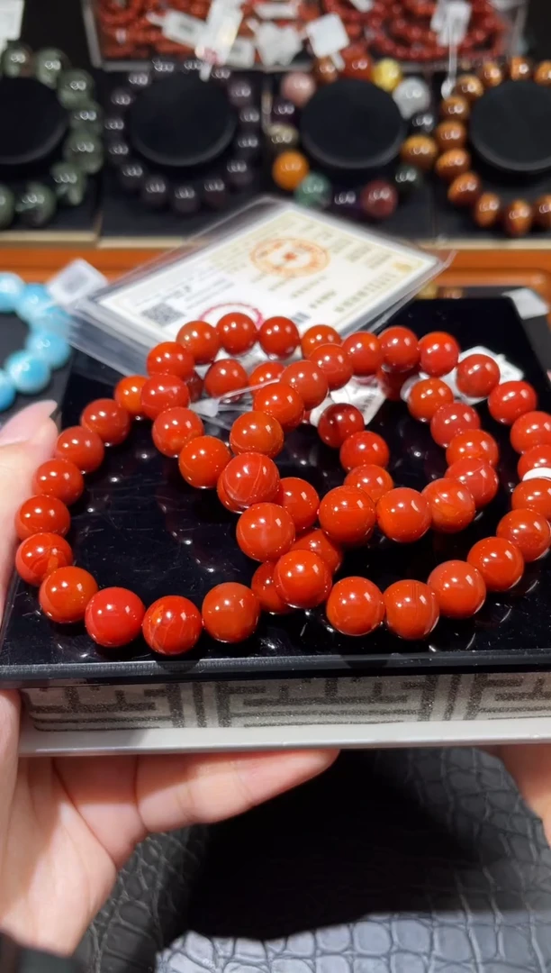 未镶嵌手链玛瑙/玉髓南红玛瑙10mm（多样性发其一）