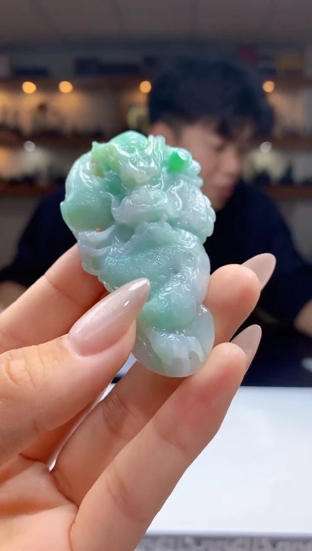 定制翡翠未镶嵌1087hm-毛货挂件94