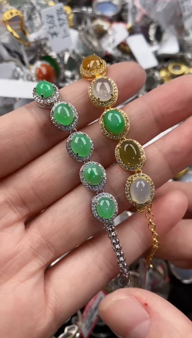 银S925镶嵌戒指翡翠111                  7