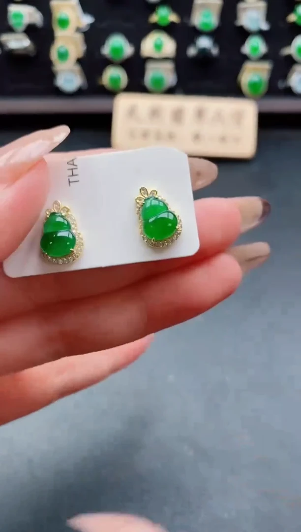 银S925镶嵌戒指翡翠1