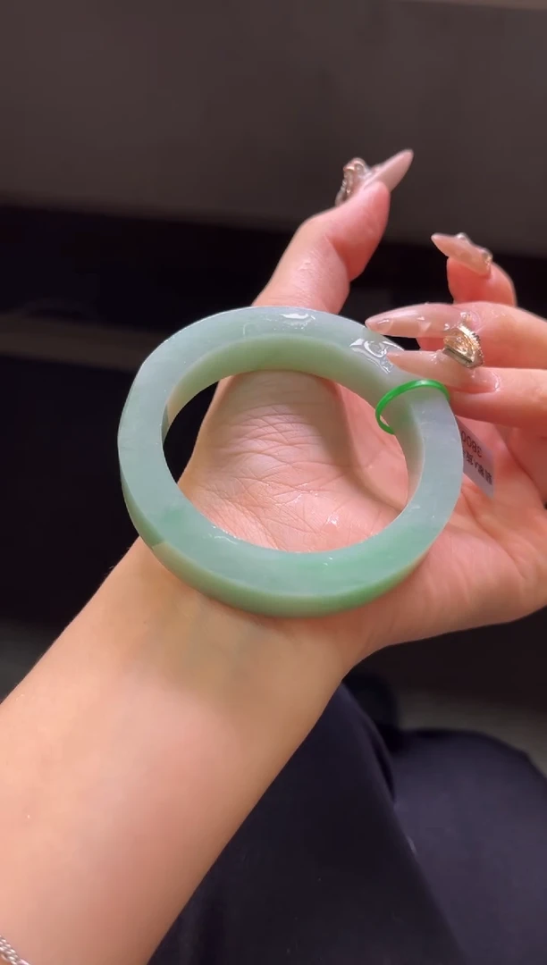 未镶嵌手镯定制翡翠满绿54-60