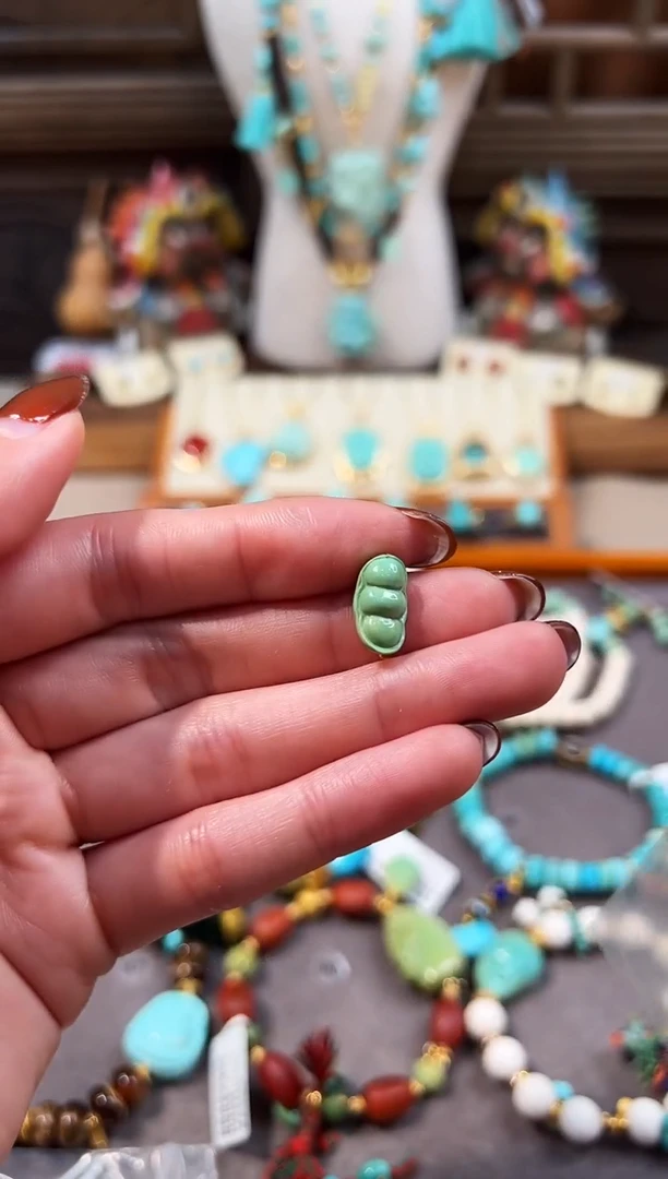 未镶嵌绿松石配饰四季平安豆