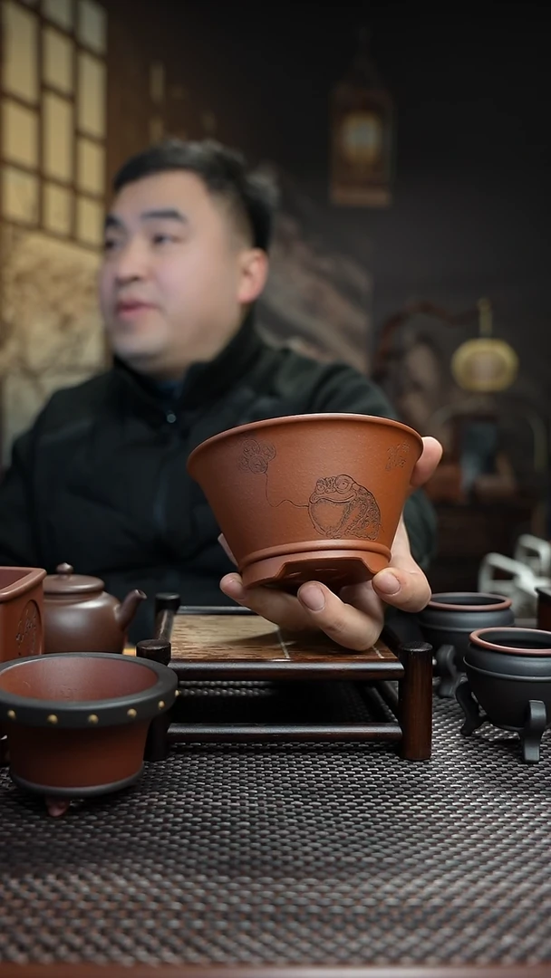 紫砂花盆杭**方長木軒精品紫砂