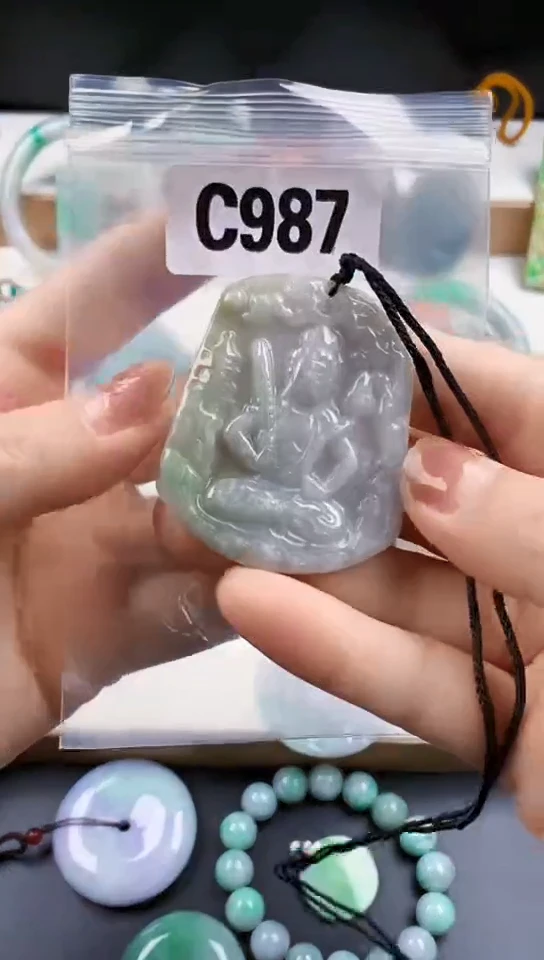颈饰未镶嵌翡翠天然翡翠吊坠挂件