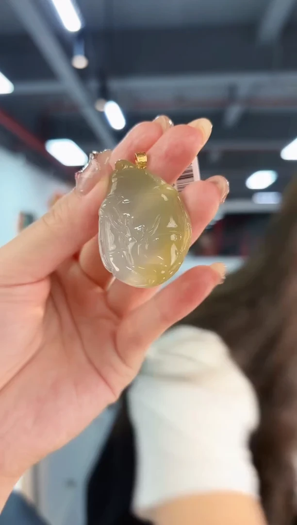 【闪购商品】翡翠颈饰18K金镶嵌缅料A货/支持复检/一件