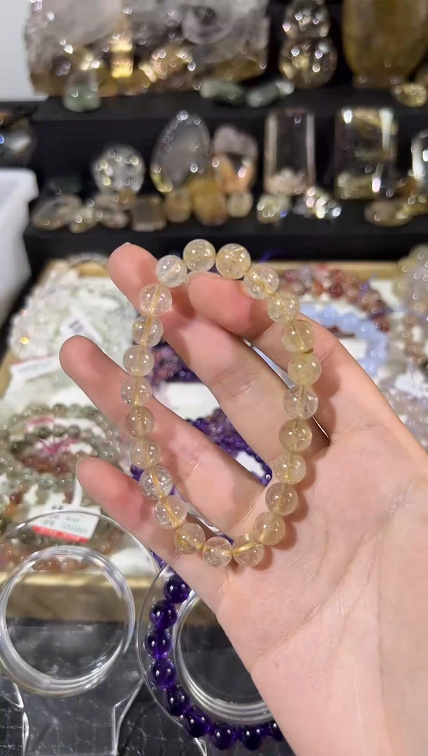 水晶手串未镶嵌天然水晶手串