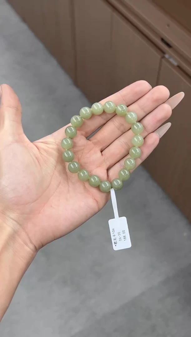 未镶嵌手串和田玉若羌微色差手串卡10m