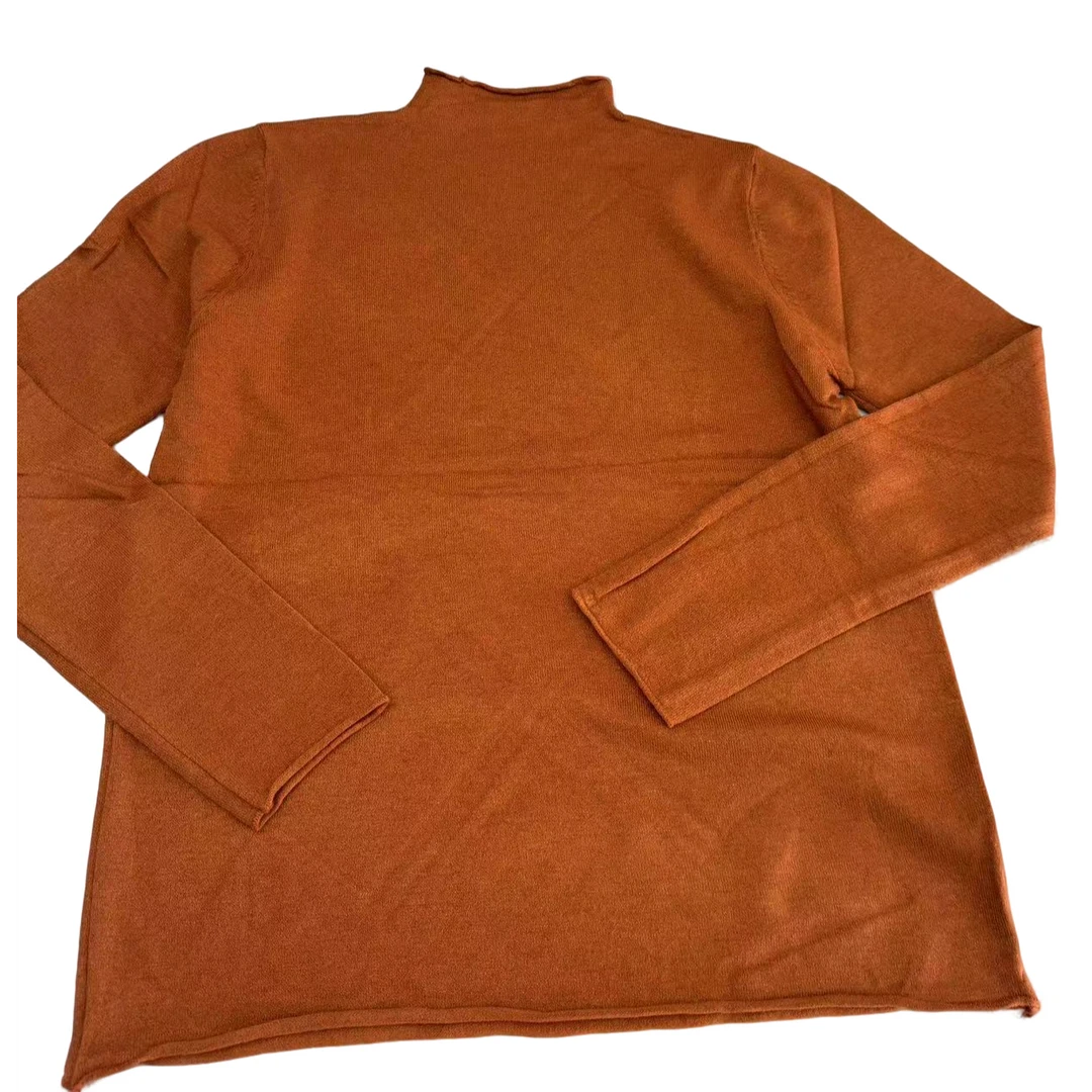 12355【蝶谷】半高领长袖T恤