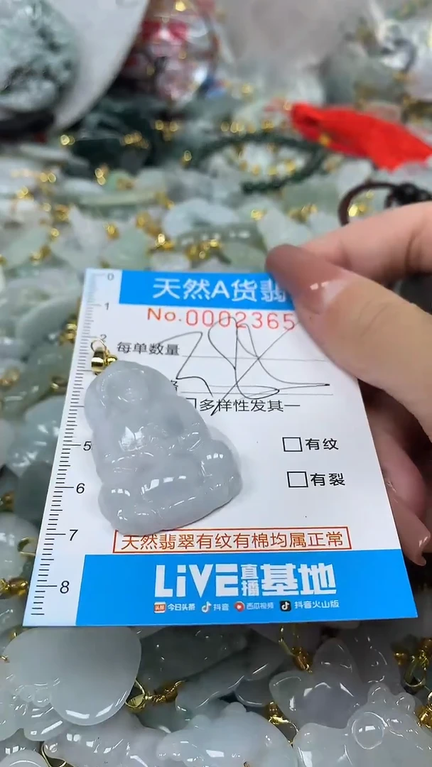 翡翠未镶嵌颈饰净货挂件-2365