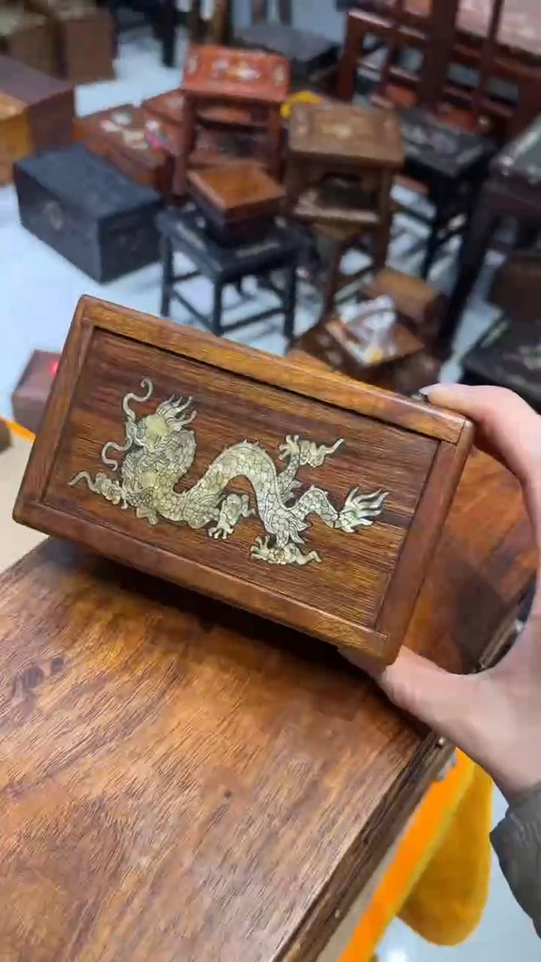 【闪购商品】木五爪金龙螺钿机关盒