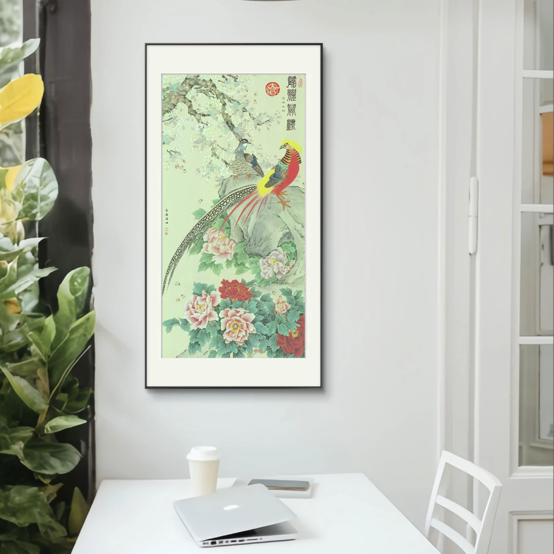 经典作品-王书田作品-《前程似锦》【拓底装裱无框】85X180CM