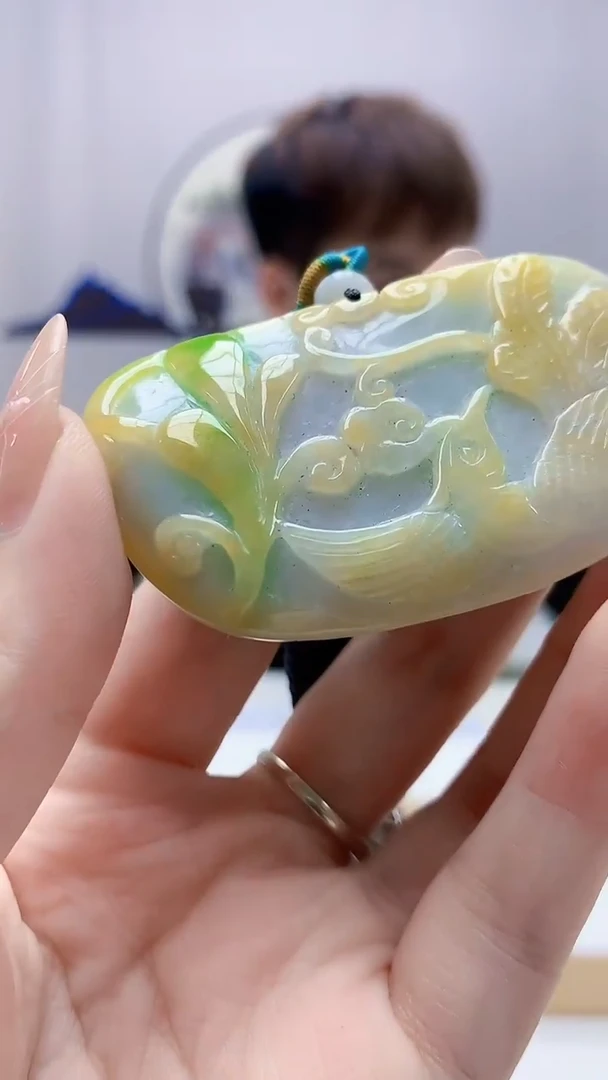 未镶嵌定制翡翠4868DD-毛货挂件23