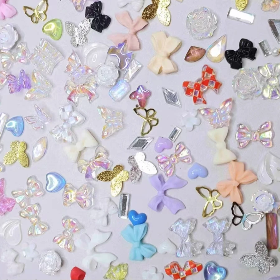 A链接diy美甲饰品卡通亮面混装配件饰品